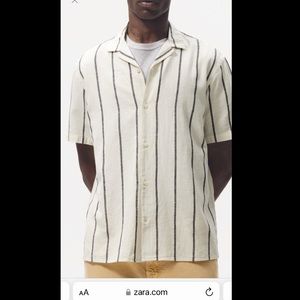 Zara men’s stripped button down shirt.